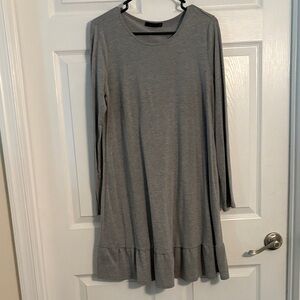 Chic Gray Long Sleeve Dress